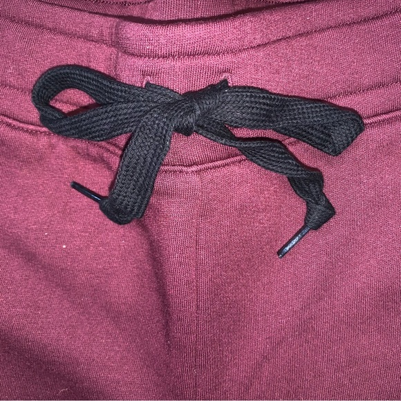 Victoria’s Secret PINK Burgundy/Black Sweatpants Jogging Pants New with Tags - Picture 2 of 8